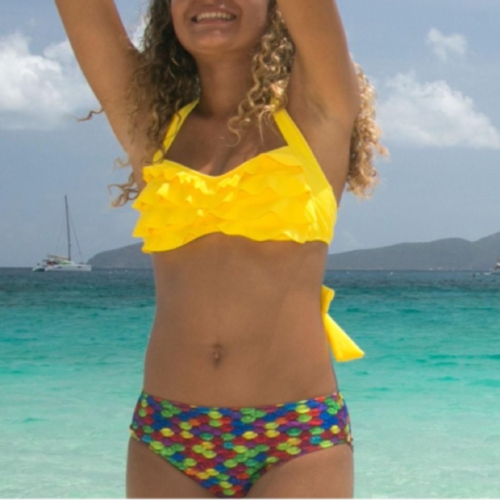 Mermaidens Sea Wave & Rainbow Reef Girls Bikini - Picture 1 of 8